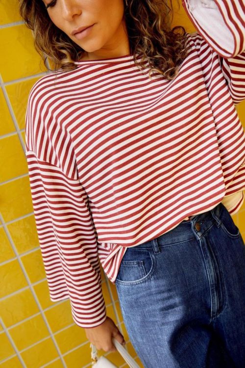 Studio Clique T-Shirt Clique Stripe M (CAROLINE-BERRY) - UNO Knokke
